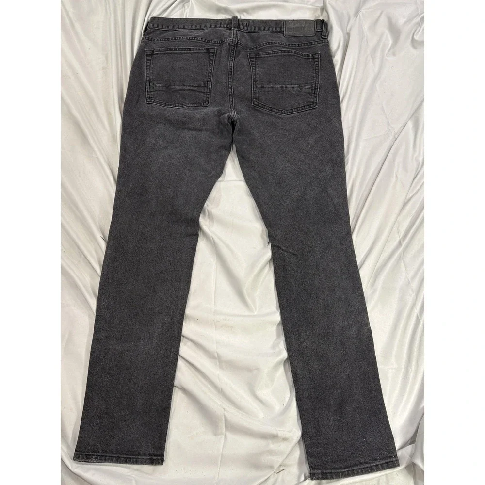 PacSun Jeans Mens 34x32 Gray Charcoal Skinny Distressed Denim Slim Fit Ripped